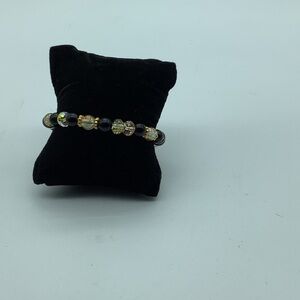 Chic Black and Gold Shiny Beaded Bracelet